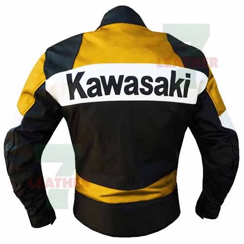 Mens Yellow Motorcycle Leather Jackets - Leather Seven