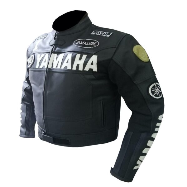 Yamaha Iconic Black Leather Jacket - Image 3