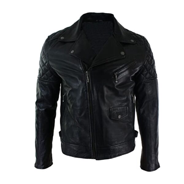 Black Bomber Leather Jacket