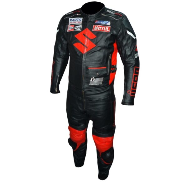 Suzuki Icon Black Leather Suit - Image 4