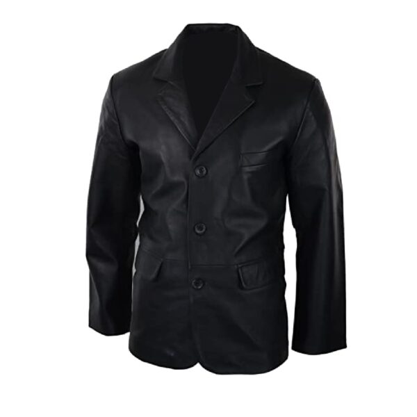 Black Suede Leather Jacket - Image 5
