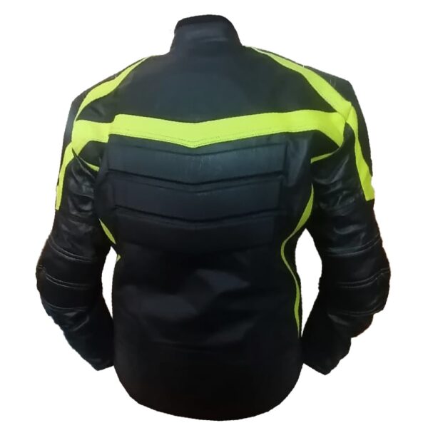 Fluorescent Armoured Leather jacket - Image 2