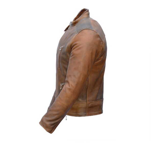 Brown suede Leather Jacket - Image 3