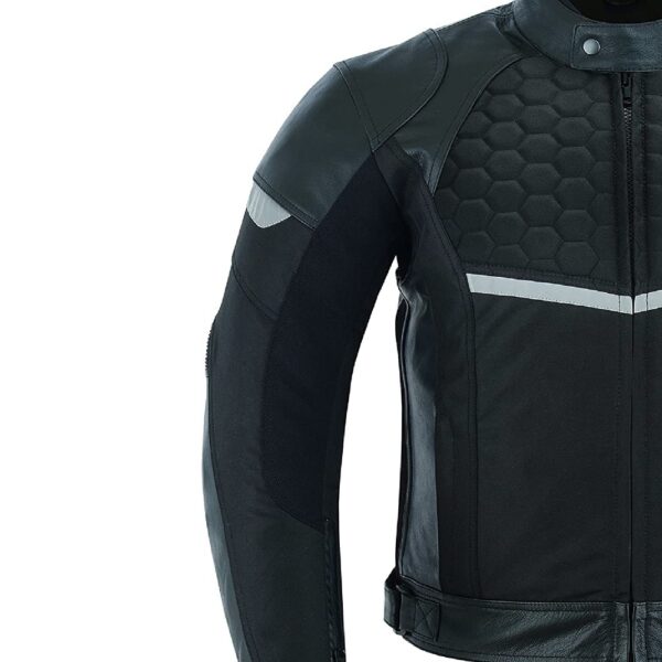 Black Exotic Leather Jacket - Image 5