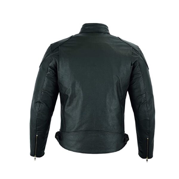 Armoured Black Leather Jacket - Image 2