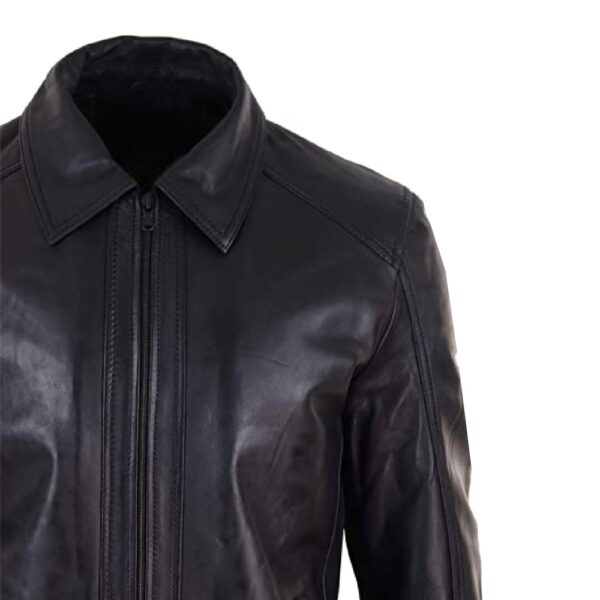 Black Suede Leather Jacket - Image 4