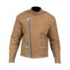 Front view image of Hand Crafted Brown Leather Jacket from Leather Seven
