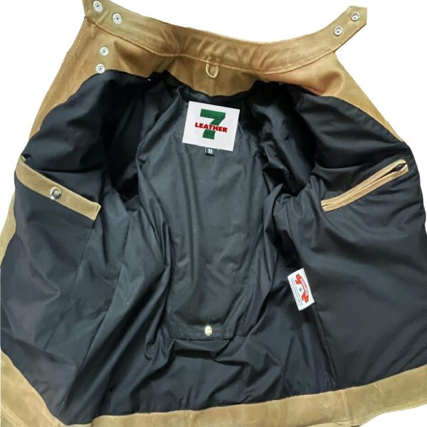 Hand Crafted Brown Leather Jacket - Image 6