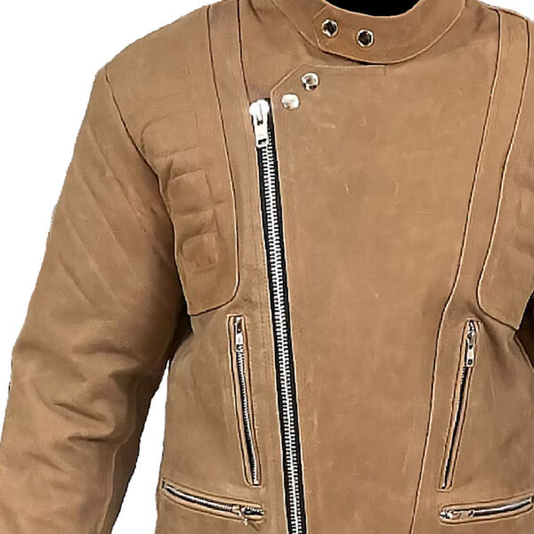 4012 Brown Cracked Leather Jacket - Image 4