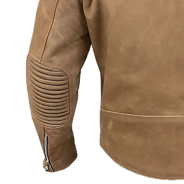 4012 Brown Cracked Leather Jacket - Image 5