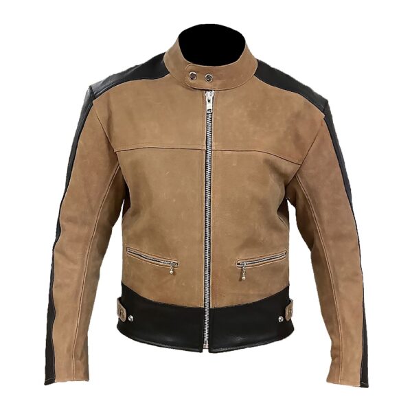 Black & Brown Leather Jacket