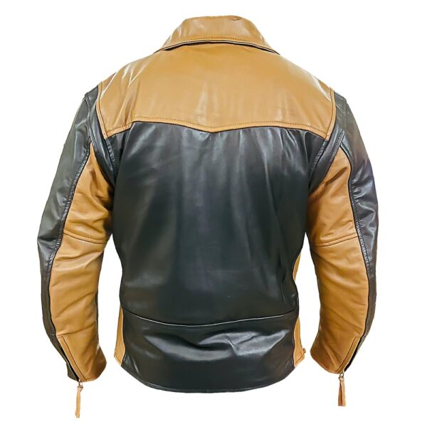 Suede Black & Brown Leather Jacket - Image 2
