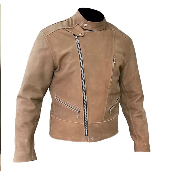 Tailored Brown Leather Jacket - Image 3