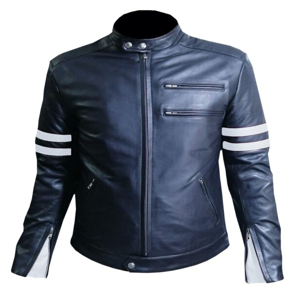 Suede Black & White Leather Jacket