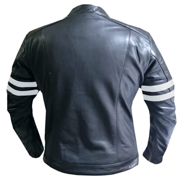 Suede Black & White Leather Jacket - Image 2