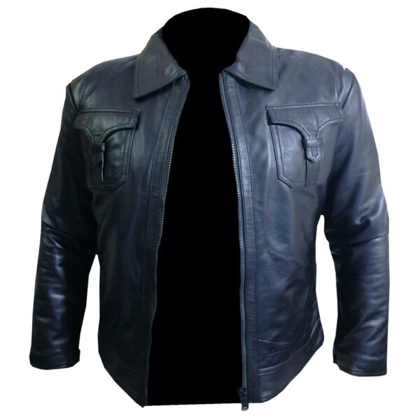 Suede Black Leather Jacket - Image 3