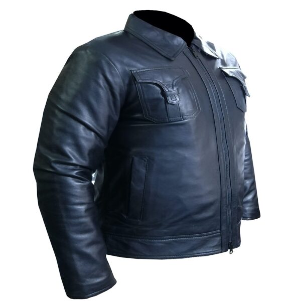 Suede Black Leather Jacket - Image 5