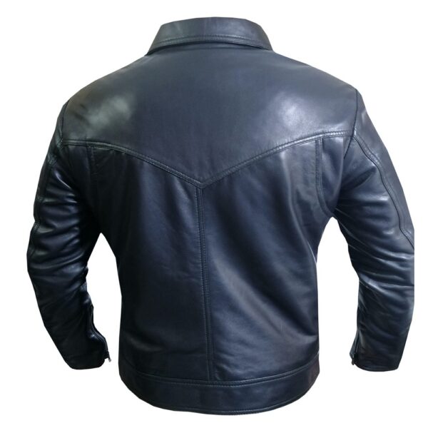 Suede Black Leather Jacket - Image 2
