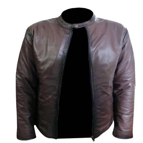 Brown Waxed Leather Jacket - Image 6