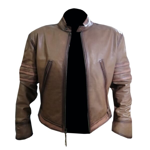 Brown Waxed Leather Jacket - Image 5