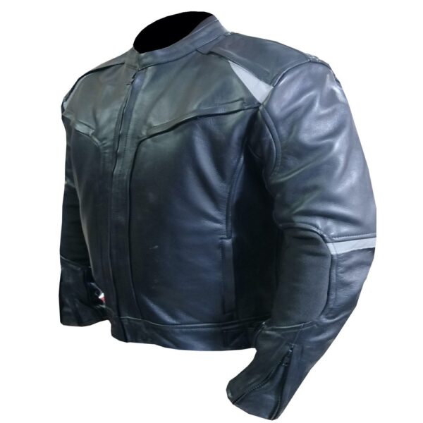 4577 Black Leather Jacket - Image 4