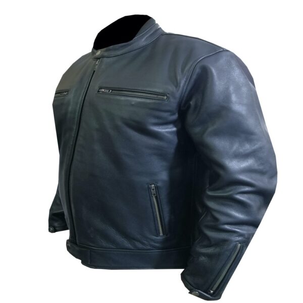4580 Black Leather Jacket - Image 3