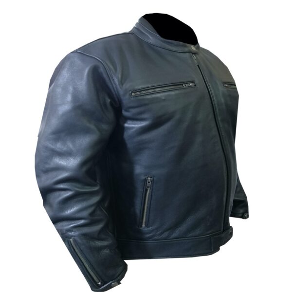 4580 Black Leather Jacket - Image 4