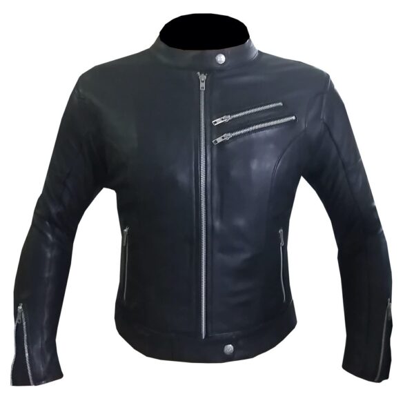 Black Bomber Leather Jacket
