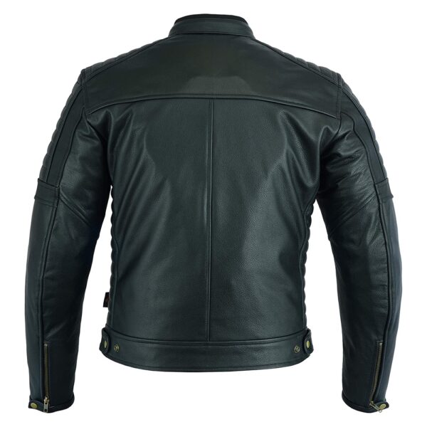 Armoured Black Leather Jacket - Image 2