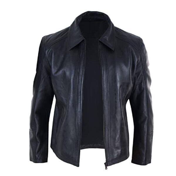 Black Suede Leather Jacket - Image 3