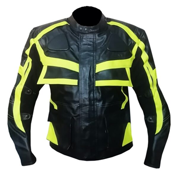 Fluorescent Armoured Leather jacket