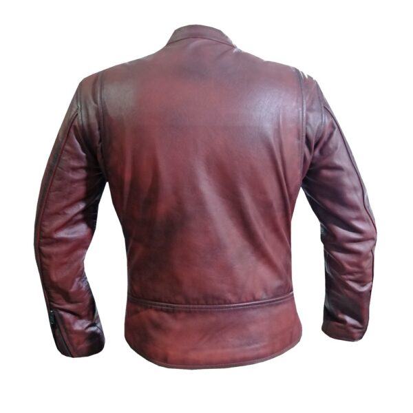 4579 Maroon Leather Jacket - Image 2