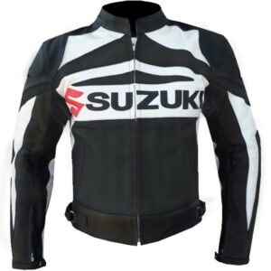 Image of Suzuki Black Prime leather jacket from Leather Seven