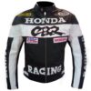 Front view image of Honda CBR Black Leather Jacket from Leather Seven