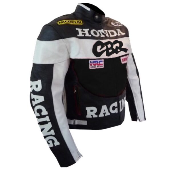 Honda CBR Black Leather Jacket - Image 4