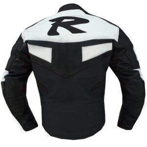 Alternative view of Yamaha Black & White Padded Leather Jacket