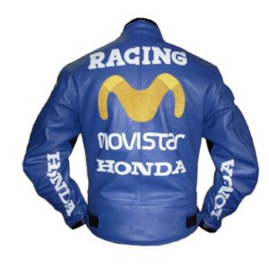 Alternative view of Honda Movistar motorbike Leather Jacket