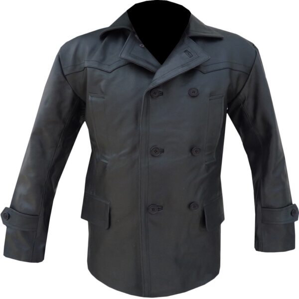 Masterpiece Sharp Collar Leather Jacket