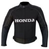 Honda iconic black leather jacket with authentic branding and premium construction - classic motorsport jacket by Leather Seven
