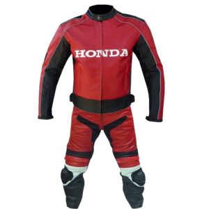 Honda 5523 Red Leather Suit