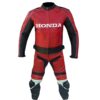 Image of Honda Red Motorcycle Leather Suit showcasing vibrant red design with authentic Honda branding and full-body CE-approved protective armor