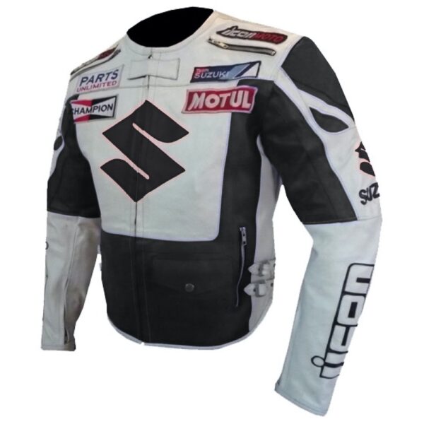 Suzuki Elite Armoured Leather Jacket - Image 4
