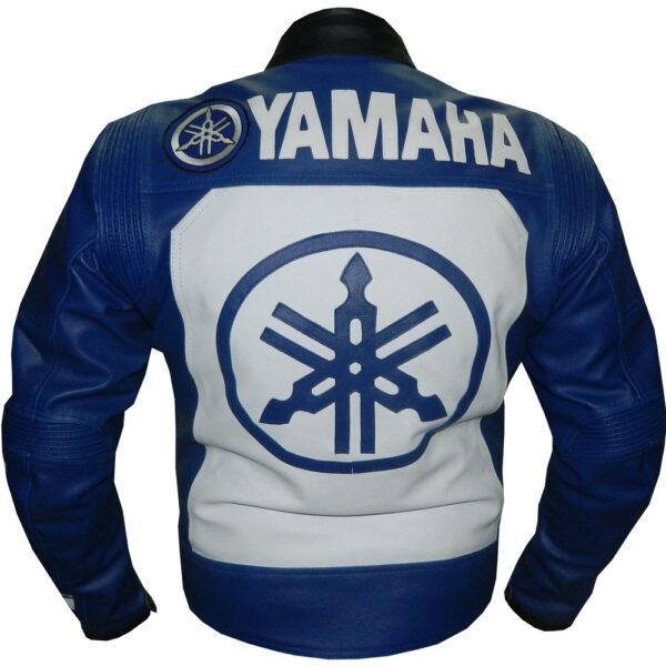 Yamaha Blue Supreme Leather Jacket - Image 2