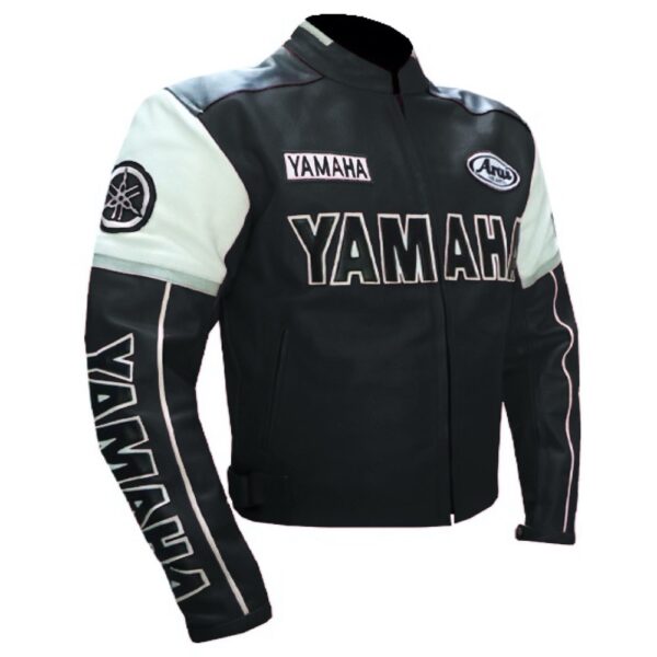Yamaha Black Legacy Leather Jacket - Image 3