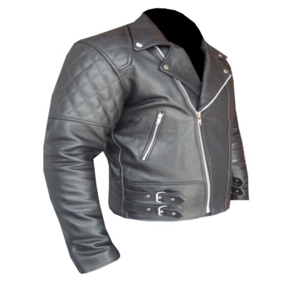 4588 Black Leather Jacket - Image 4