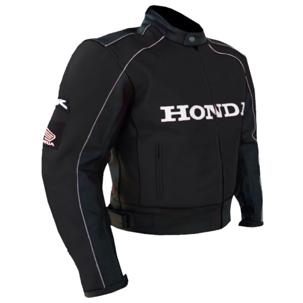 Honda Iconic Black Leather Jacket - Image 4