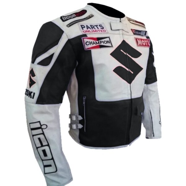 Suzuki Elite Armoured Leather Jacket - Image 3