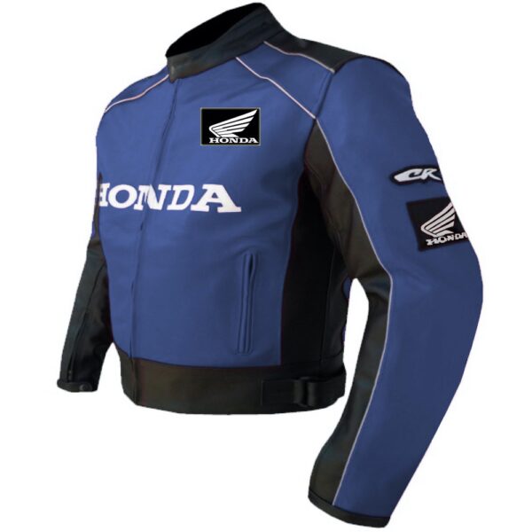 Honda Iconic Blue Leather Jacket - Image 3