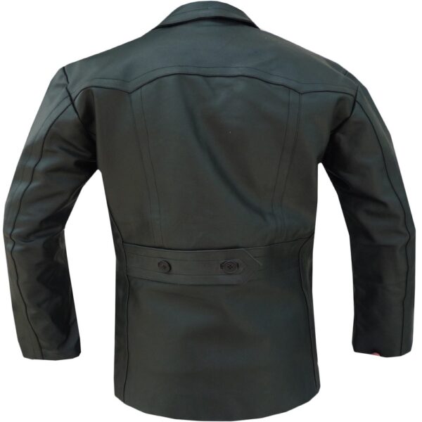 Masterpiece Sharp Collar Leather Jacket - Image 2