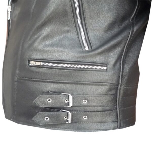 4588 Black Leather Jacket - Image 6